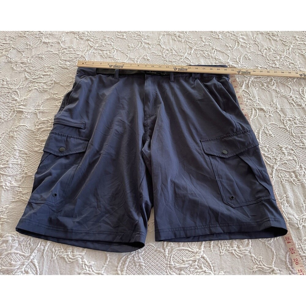Denali Stretch Hybrid Cargo Shorts "Varsity Blue" Belted Pockets Men Size 40 NWT